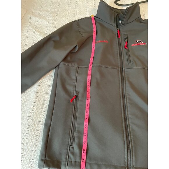 Columbia Mens Georgia Bulldogs Full-Zip Softshell Jacket M Gray Embroidered Logo - Picture 8 of 10